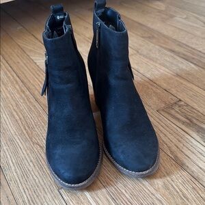 Black Leather Ankle Boots